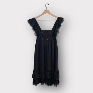 ELLUS Silk Tulle Babydoll Dress